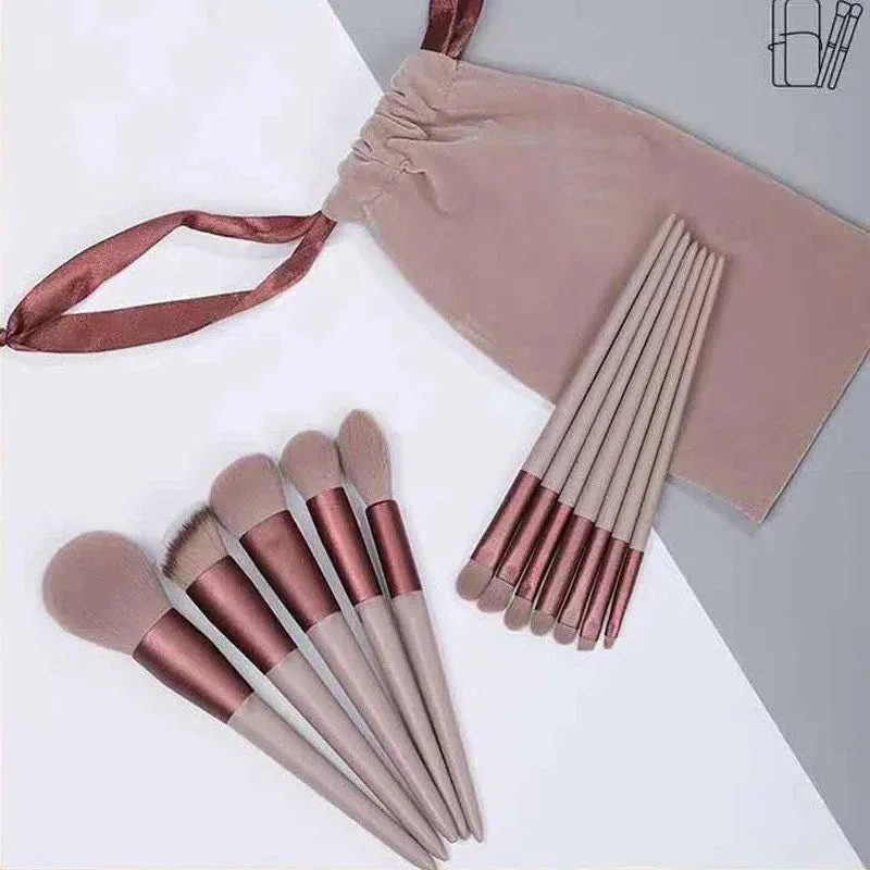 13pcs Professional Makeup Brush Set Soft Fur Beauty Tools