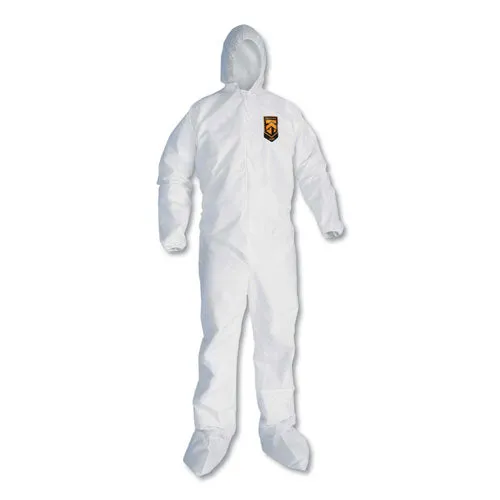 A20 Elastic Back And Ankle Hood And Boot Coveralls, 2x-large, White, 24/carton