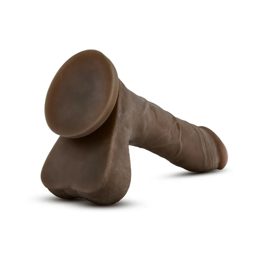 Au Naturel Mister Perfect 8.5 in. Posable Dual Density Dildo with Balls Brown