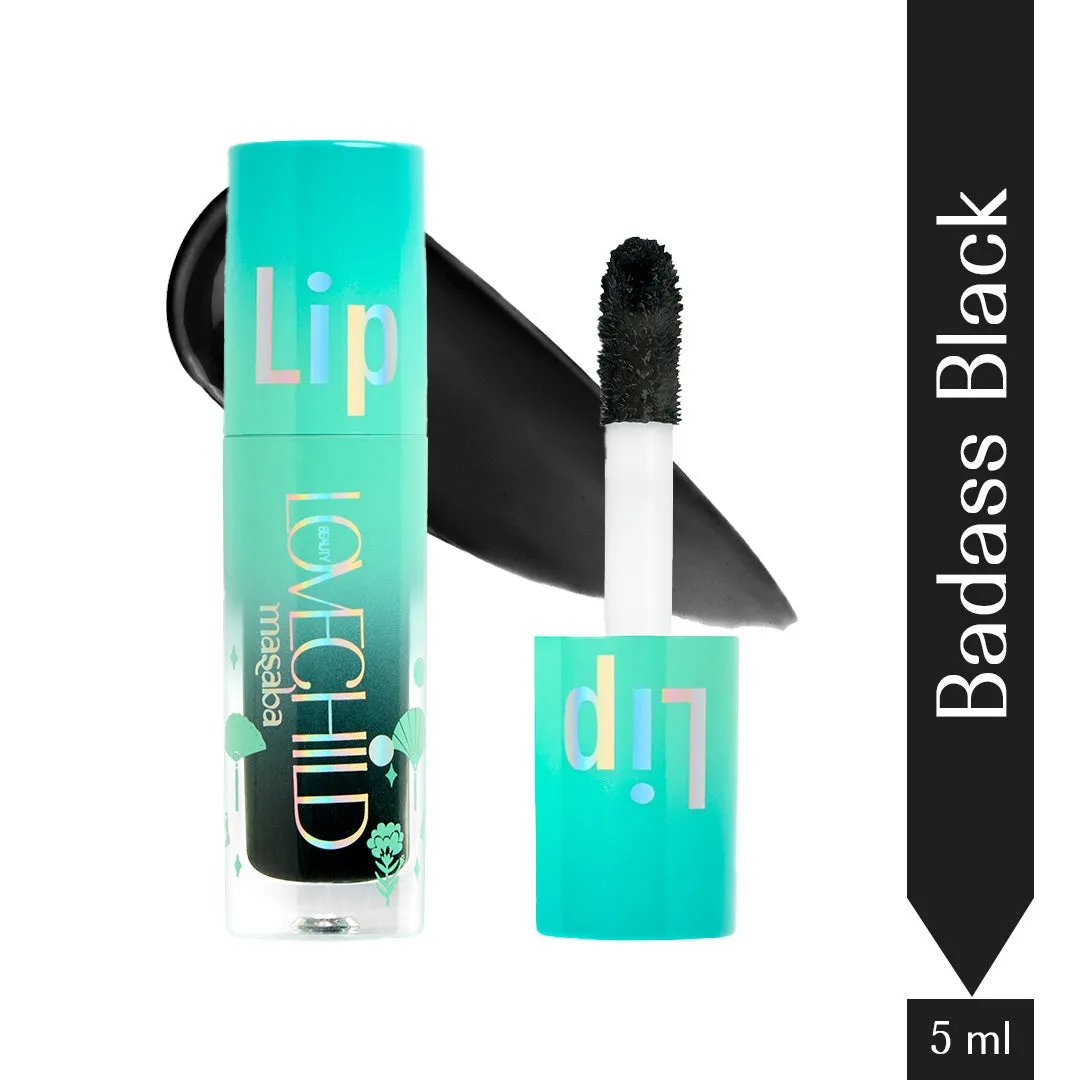 Badass Black- Lip Gelato Tinted Lip Oil  (Black) Ultra-luminous Finish