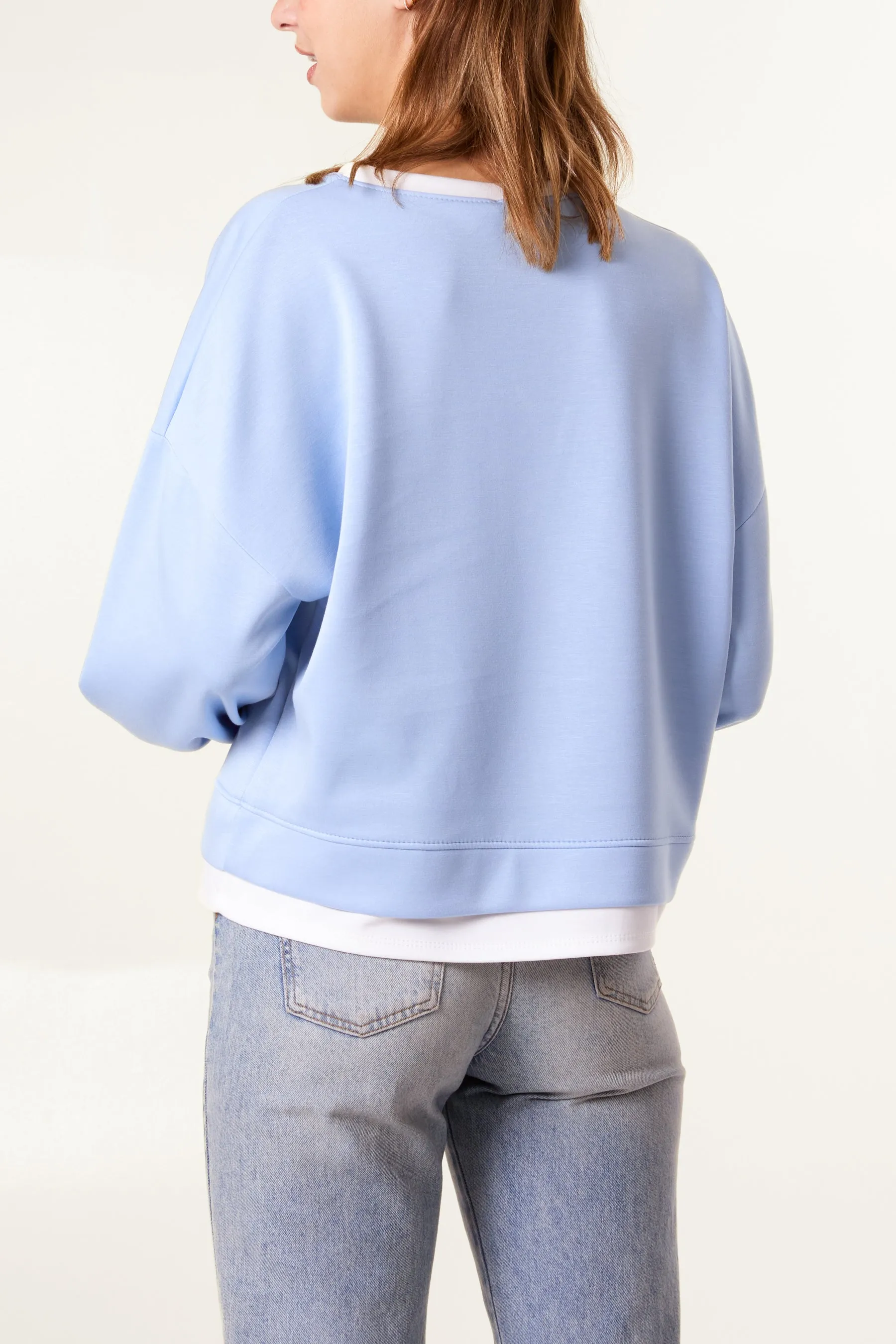 Contrast Border Soft Touch Sweatshirt