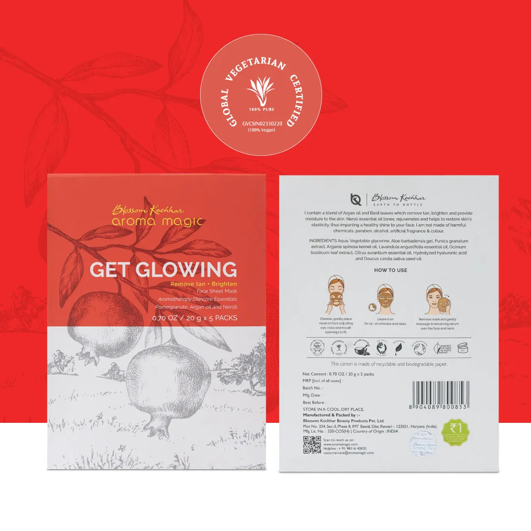 Get Glowing Face Sheet Mask For Glowing Skin