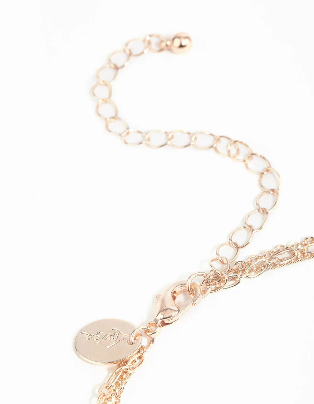 Rose Gold Charm Layered Necklace