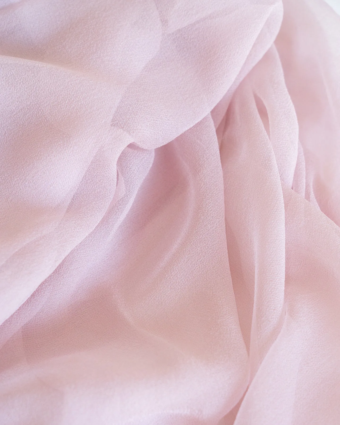 Silk Gossamer Textile in Blush