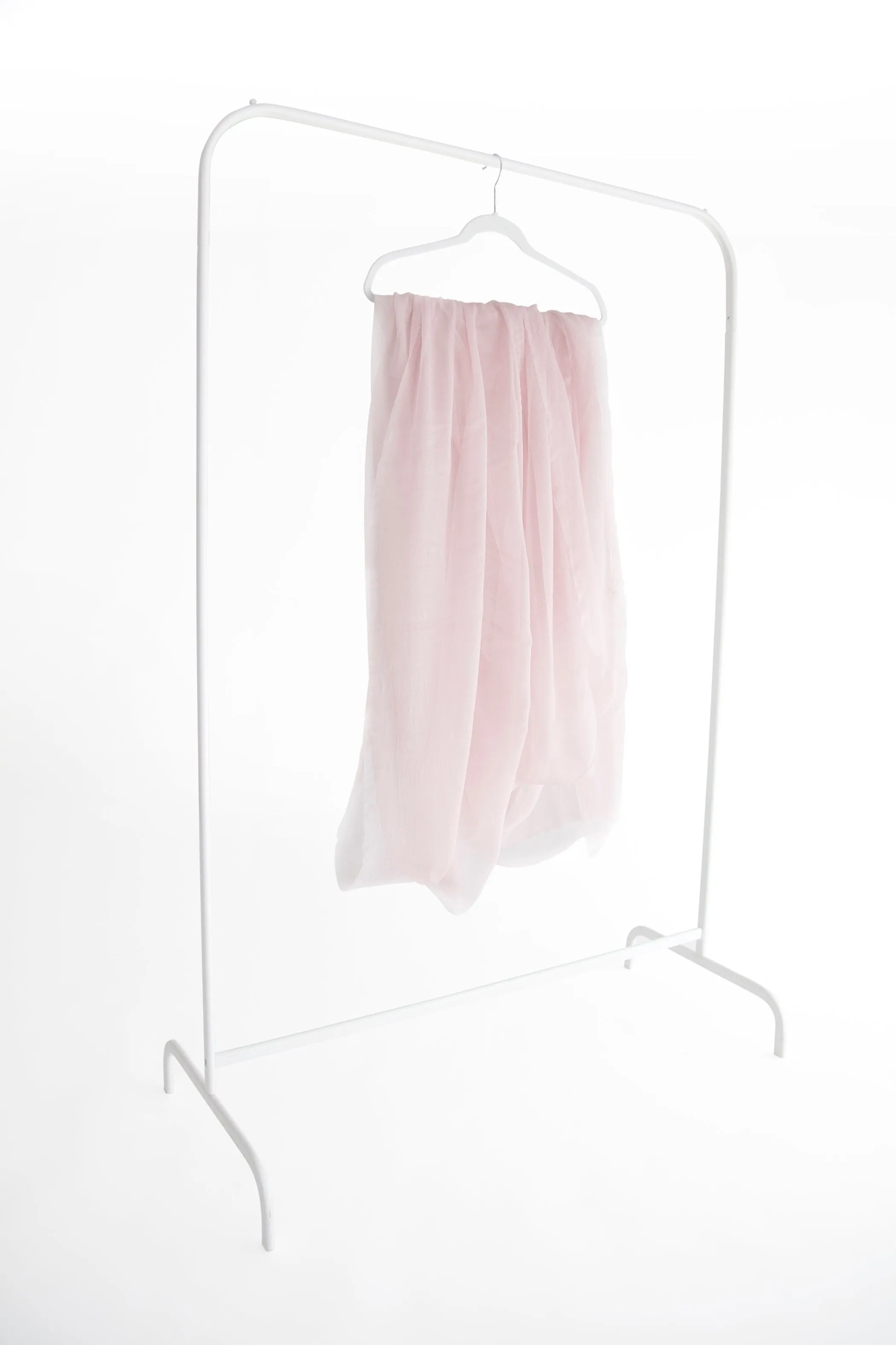 Silk Gossamer Textile in Blush