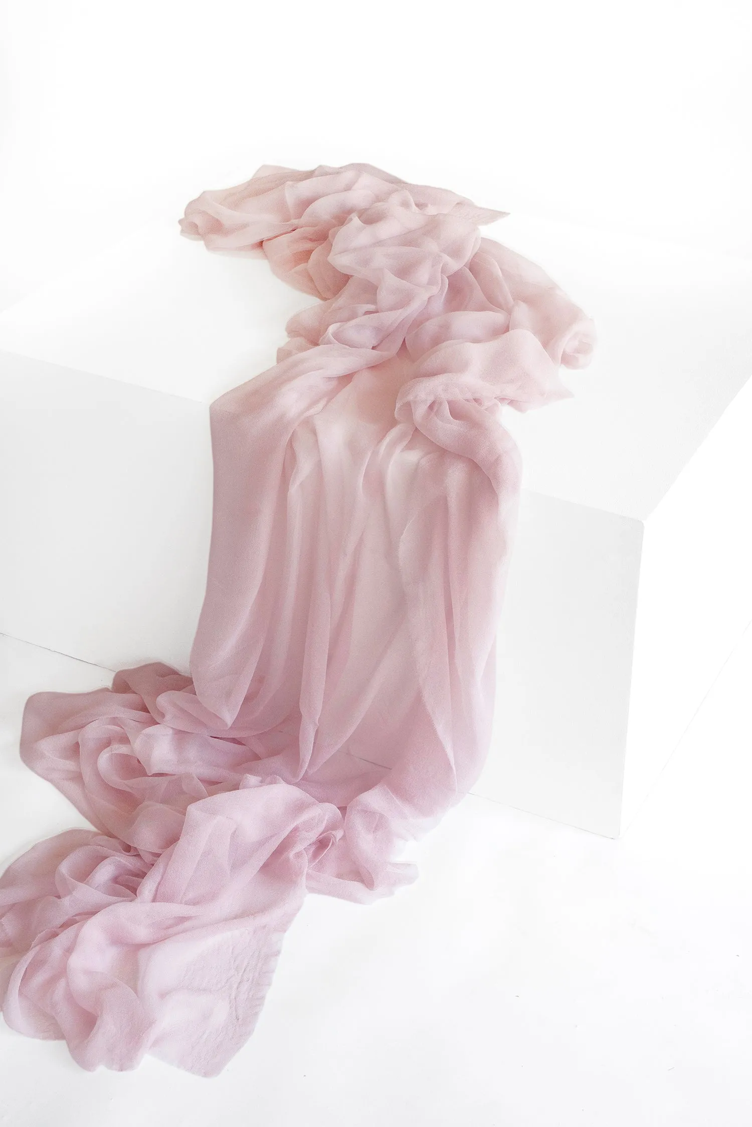 Silk Gossamer Textile in Blush