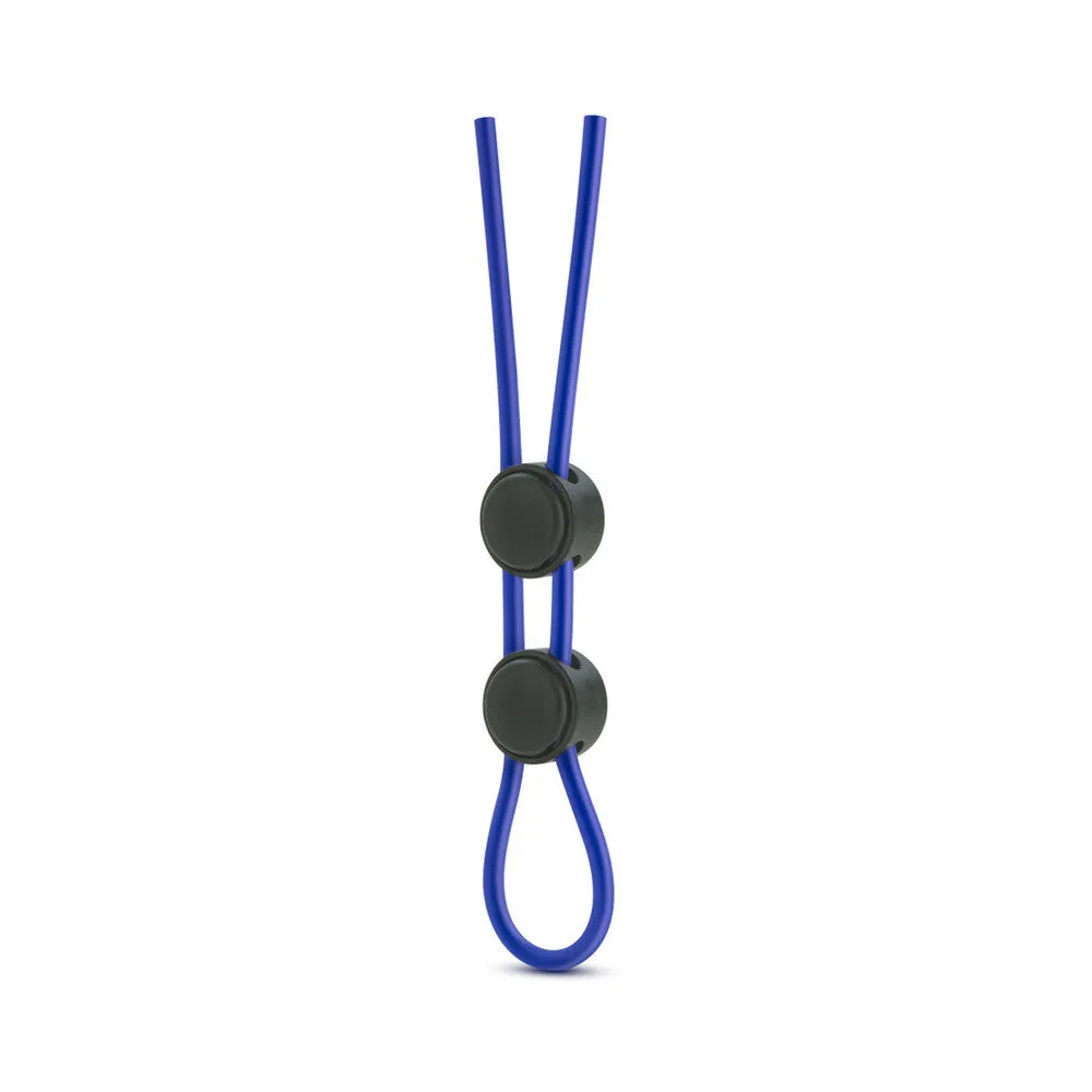 Stay Hard Silicone Double Loop Lasso/Bolo Cockring Blue