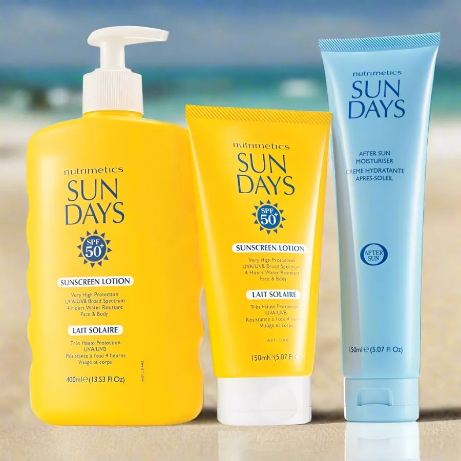 Sun Days SPF 50  Sunscreen Lotion   After Sun Moisturiser Trio - BUY THE TRIO