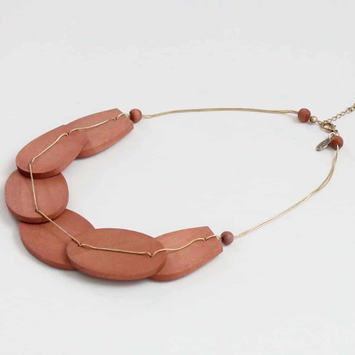 Wooden Grace Necklace Blush