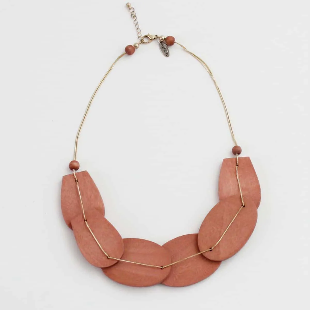 Wooden Grace Necklace Blush